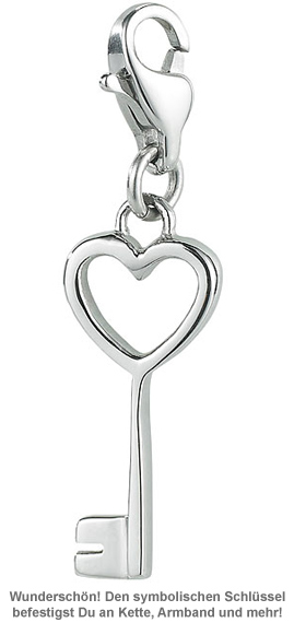 Charm Anhänger - Schlüssel zu meinem Herzen - 2 Charm Anhänger - Schlüssel zu meinem Herzen - 2