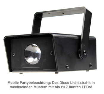 Disco Licht mit 7 LEDs - 2 Disco Licht mit 7 LEDs - 2