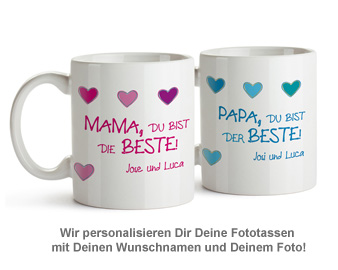 Fototassen Set - Eltern sind die Besten - 2 Fototassen Set - Eltern sind die Besten - 2