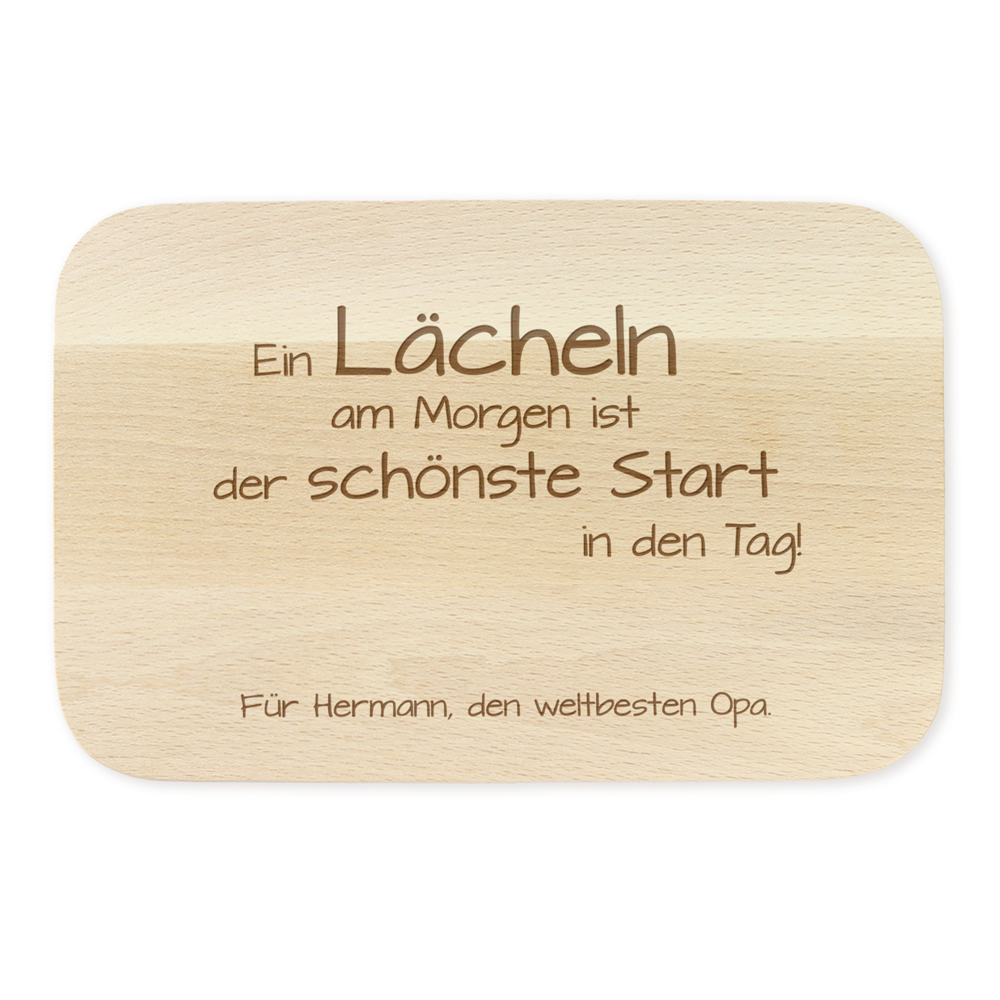 Frühstücksbrettchen Mit Gravur Spruch Opa Aus Ahornholz