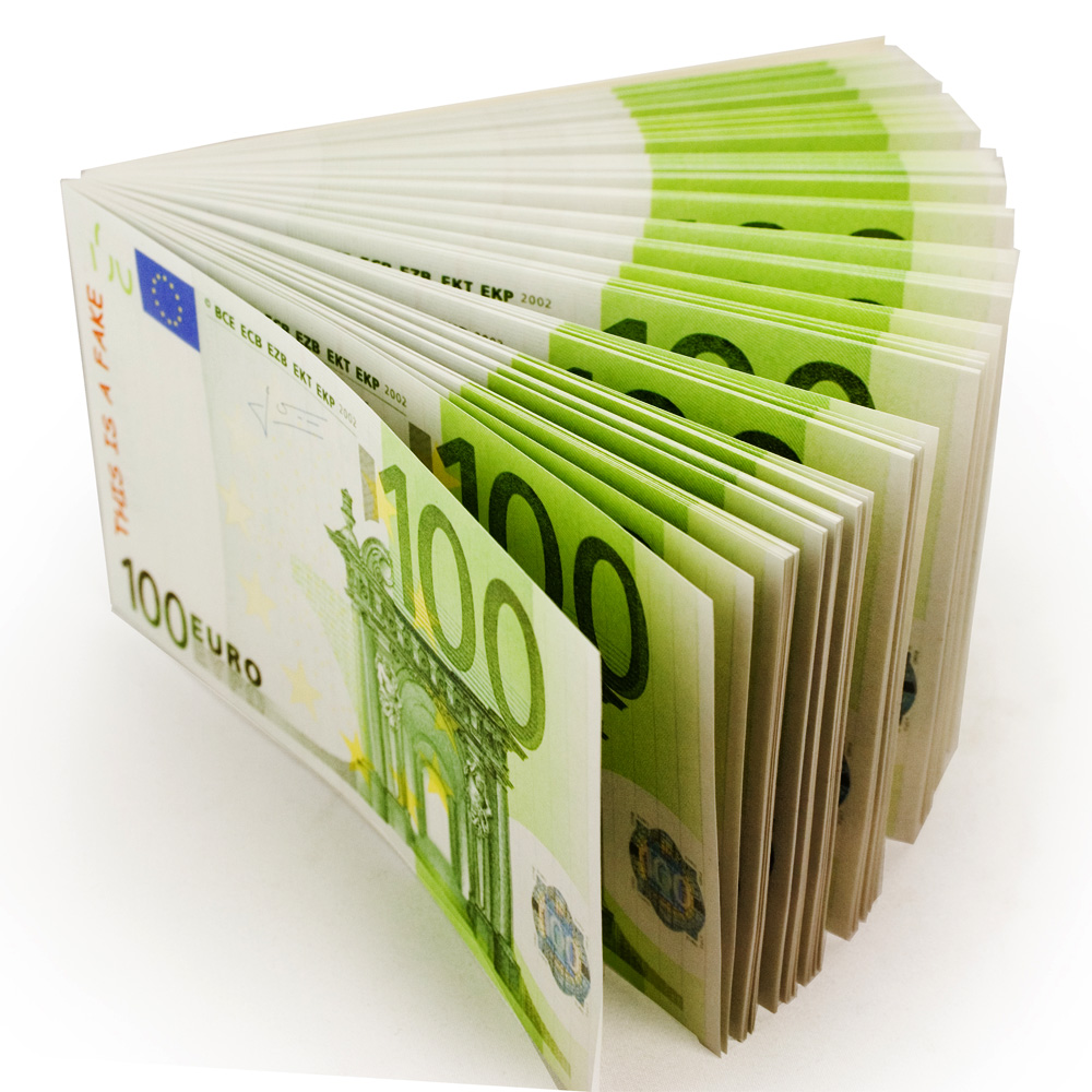 Liasse de billets de 100 Euros Bloc-Notes