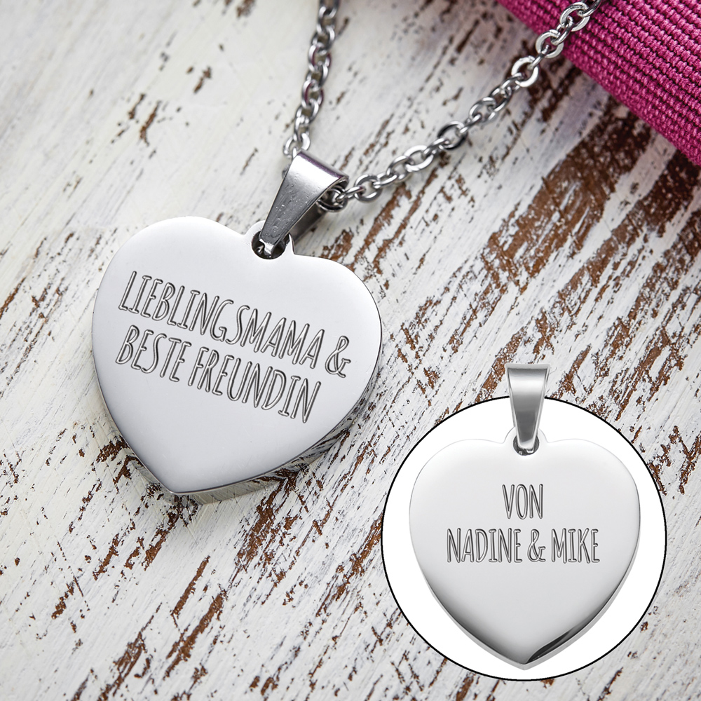 Mutter Tag Angebote Silber Herz Halskette Liebe Geschenke für Sie Tochter 