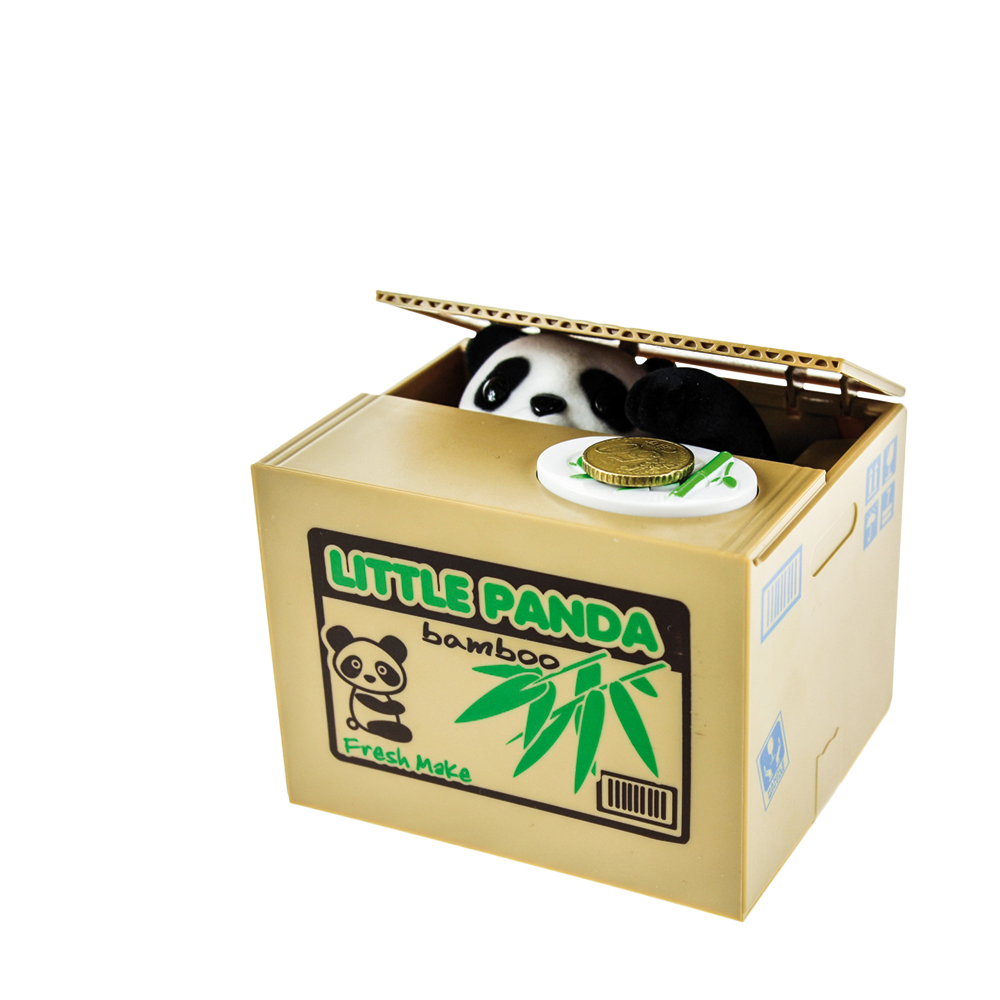 Elektronisch Sparbüchse Spardose Sparbox Panda Stiehlt Box 12x10x9cm GOF