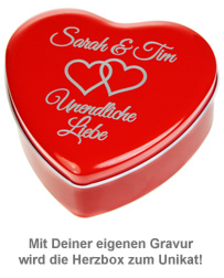 Personalisierte Geschenkbox - Rotes Herz - 2 Personalisierte Geschenkbox - Rotes Herz - 2