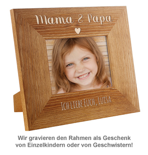 Personalisierter Bilderrahmen - Mama & Papa mit Herz - 2 Personalisierter Bilderrahmen - Mama & Papa mit Herz - 2