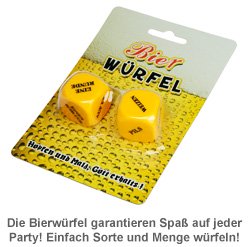 Bierwürfel - Trinkspiel - 2 Bierwürfel - Trinkspiel - 2