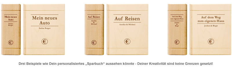 Spardose - Buch aus Holz - 2