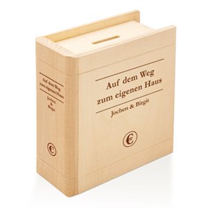 Spardose - Buch aus Holz - 3