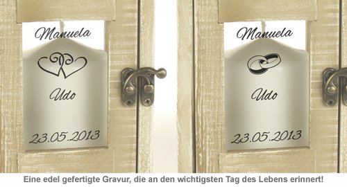 Romantische Hochzeitslaterne - personalisiert - 3 Romantische Hochzeitslaterne - personalisiert - 3