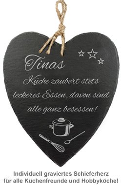 Schieferherz Küche - personalisiert - 2 Schieferherz Küche - personalisiert - 2