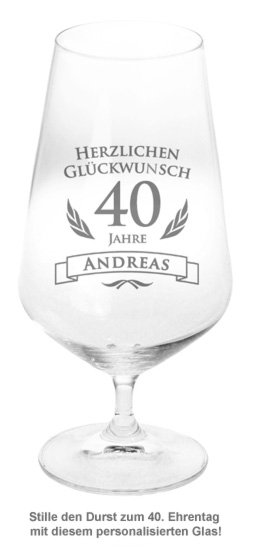 Bierglas zum 40. Geburtstag - 2