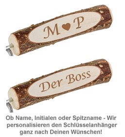 Schlüsselanhänger Holz - personalisiert - 2 Schlüsselanhänger Holz - personalisiert - 2