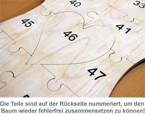Holz Puzzle Baum zum Bemalen - 3 Holz Puzzle Baum zum Bemalen - 3