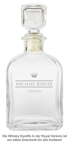 Personalisierte Whisky Karaffe - Royal - 2 Personalisierte Whisky Karaffe - Royal - 2