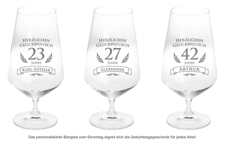 Bierglas zum Geburtstag - 2 Bierglas zum Geburtstag - 2