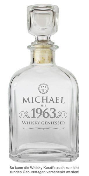 Personalisierte Whisky Karaffe - Elegant - 2 Personalisierte Whisky Karaffe - Elegant - 2