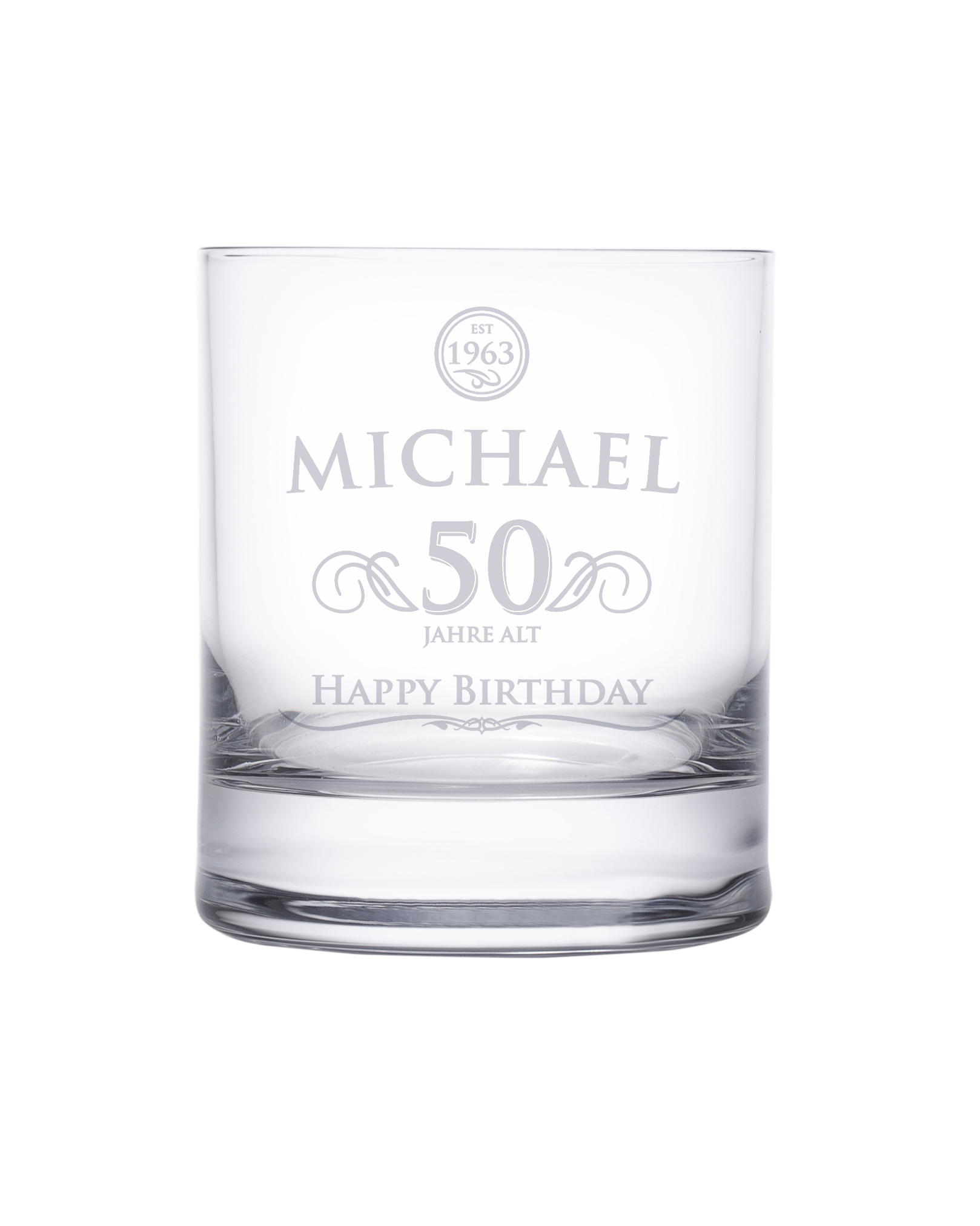 Whiskyglas 50. Geburtstag - elegant - 2 Whiskyglas 50. Geburtstag - elegant - 2