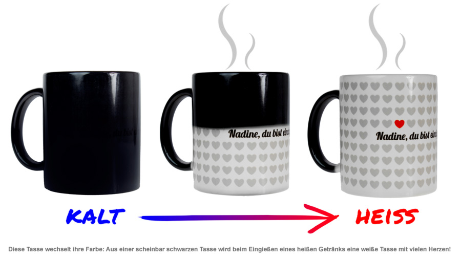 1000 Herzen - personalisierte Tasse - 2 1000 Herzen - personalisierte Tasse - 2