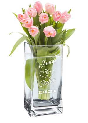 Vase zur Hochzeit - personalisiert - 3 Vase zur Hochzeit - personalisiert - 3