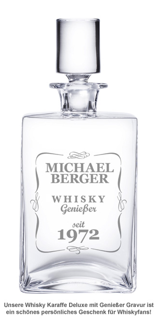 Whisky Karaffe Deluxe mit Gravur - Klassisch - 2 Whisky Karaffe Deluxe mit Gravur - Klassisch - 2