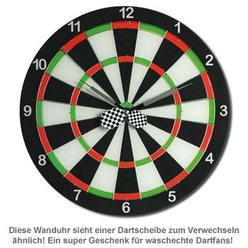Wanduhr - Dart Scheibe - 2 Wanduhr - Dart Scheibe - 2