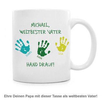 Tasse für Vater - Hand drauf - 2 Tasse für Vater - Hand drauf - 2