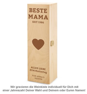 Personalisierte Weinkiste - Beste Mama - 2 Personalisierte Weinkiste - Beste Mama - 2