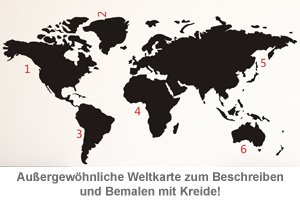 Wandtattoo Weltkarte - 2 Wandtattoo Weltkarte - 2