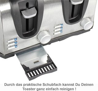 Toaster vierfach - graviert - 2 Toaster vierfach - graviert - 2