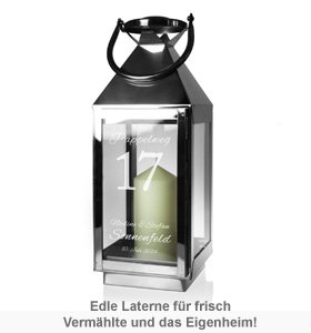 Laterne zur Hochzeit - Hausnummer - 2 Laterne zur Hochzeit - Hausnummer - 2