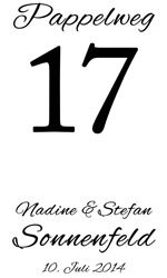 Laterne zur Hochzeit - Hausnummer - 3 Laterne zur Hochzeit - Hausnummer - 3