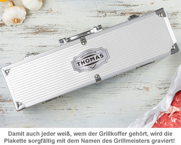 Deluxe Grillbesteck im Koffer - Grillmeister Gravur - 2 Deluxe Grillbesteck im Koffer - Grillmeister Gravur - 2