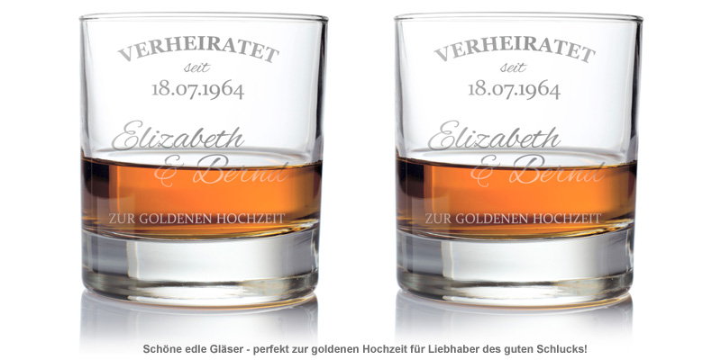 Whiskygläser zur goldenen Hochzeit - 2 Whiskygläser zur goldenen Hochzeit - 2