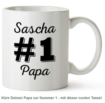 Personalisierte Tasse - Nummer 1 Papa - 2 Personalisierte Tasse - Nummer 1 Papa - 2