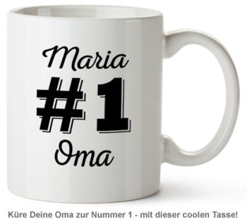 Personalisierte Tasse - Nummer 1 Oma - 2 Personalisierte Tasse - Nummer 1 Oma - 2