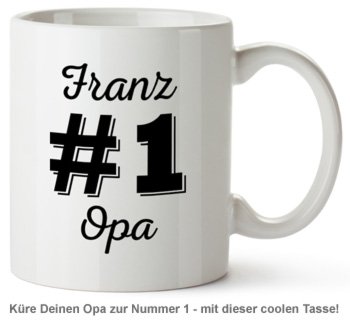 Personalisierte Tasse - Nummer 1 Opa - 2 Personalisierte Tasse - Nummer 1 Opa - 2