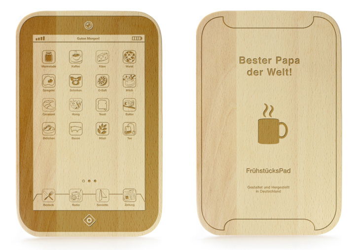 FrühstücksPad mit Gravur - Bester Papa - 2 FrühstücksPad mit Gravur - Bester Papa - 2