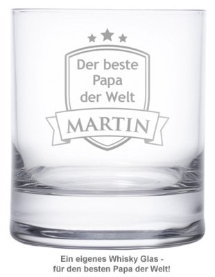 Whiskyglas mit Gravur - Bester Papa - 2
