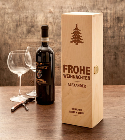Personalisierte Weinkiste - Weihnachten - 4 Personalisierte Weinkiste - Weihnachten - 4