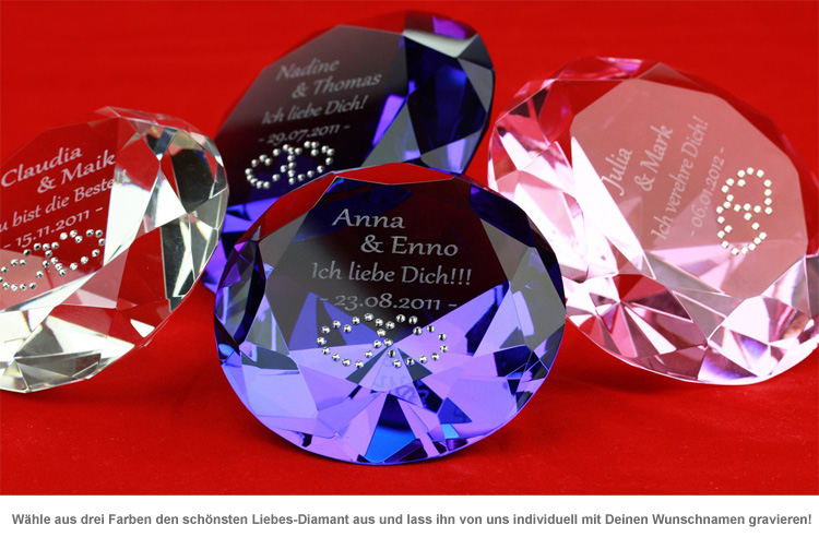 Liebes-Diamant mit Gravur - 2 Liebes-Diamant mit Gravur - 2