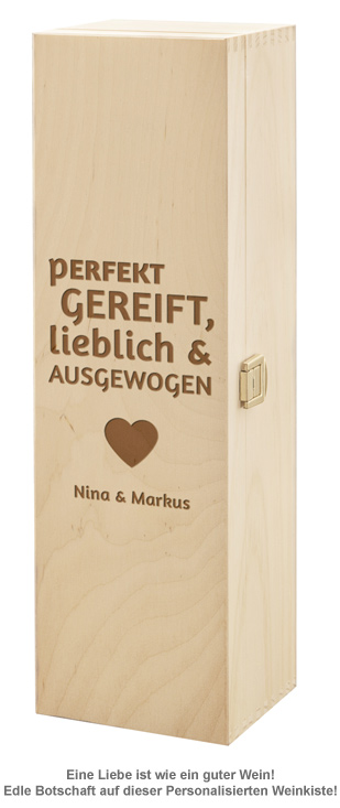 Personalisierte Weinkiste - Liebe Perfekt Gereift - 2 Personalisierte Weinkiste - Liebe Perfekt Gereift - 2