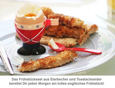 Eierbecher und Toastschneider Frühstücksset - Soldat - 2 Eierbecher und Toastschneider Frühstücksset - Soldat - 2