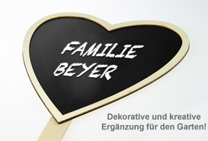 Garten Deko - Herz Kreidetafel - 3 Garten Deko - Herz Kreidetafel - 3