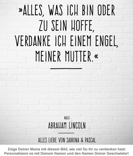Personalisiertes Bild - Ich verdanke Mama alles - 2 Personalisiertes Bild - Ich verdanke Mama alles - 2
