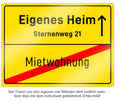 Personalisiertes Ortsschild - Eigenes Heim - 2 Personalisiertes Ortsschild - Eigenes Heim - 2