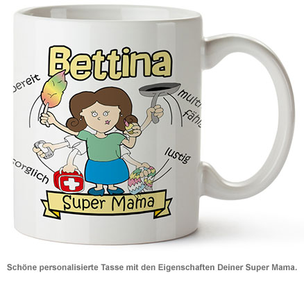 Personalisierte Tasse - Super Mama - 2 Personalisierte Tasse - Super Mama - 2