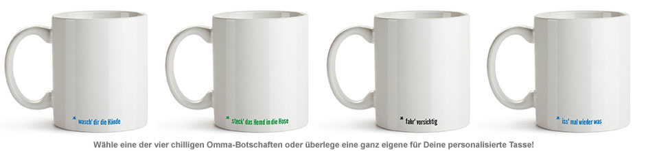 Personalisierte Tasse - Hör auf Deine Omma - 3 Personalisierte Tasse - Hör auf Deine Omma - 3