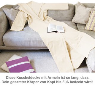 Kuscheldecke mit Ärmeln Beige - 2 Kuscheldecke mit Ärmeln Beige - 2