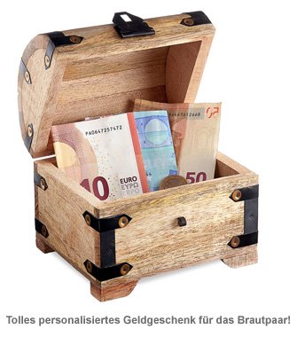 Geld Schatztruhe zur Hochzeit - Liebestauben Gravur - 2 Geld Schatztruhe zur Hochzeit - Liebestauben Gravur - 2
