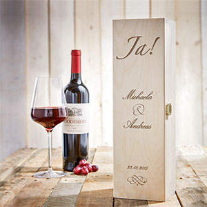 Personalisierte Weinkiste zur Hochzeit - Jawort - 3 Personalisierte Weinkiste zur Hochzeit - Jawort - 3